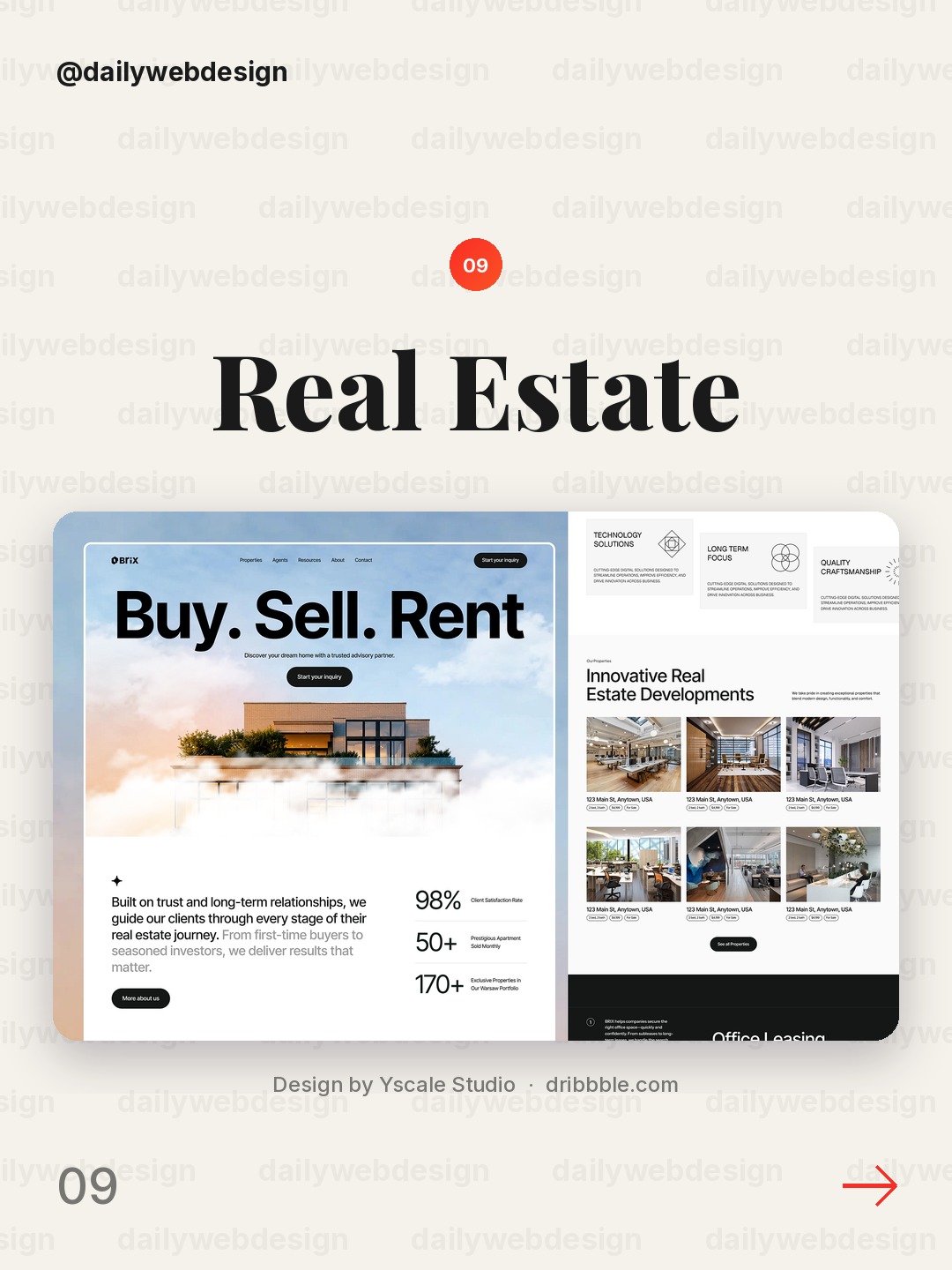Real Estate Website by Yscale Studio