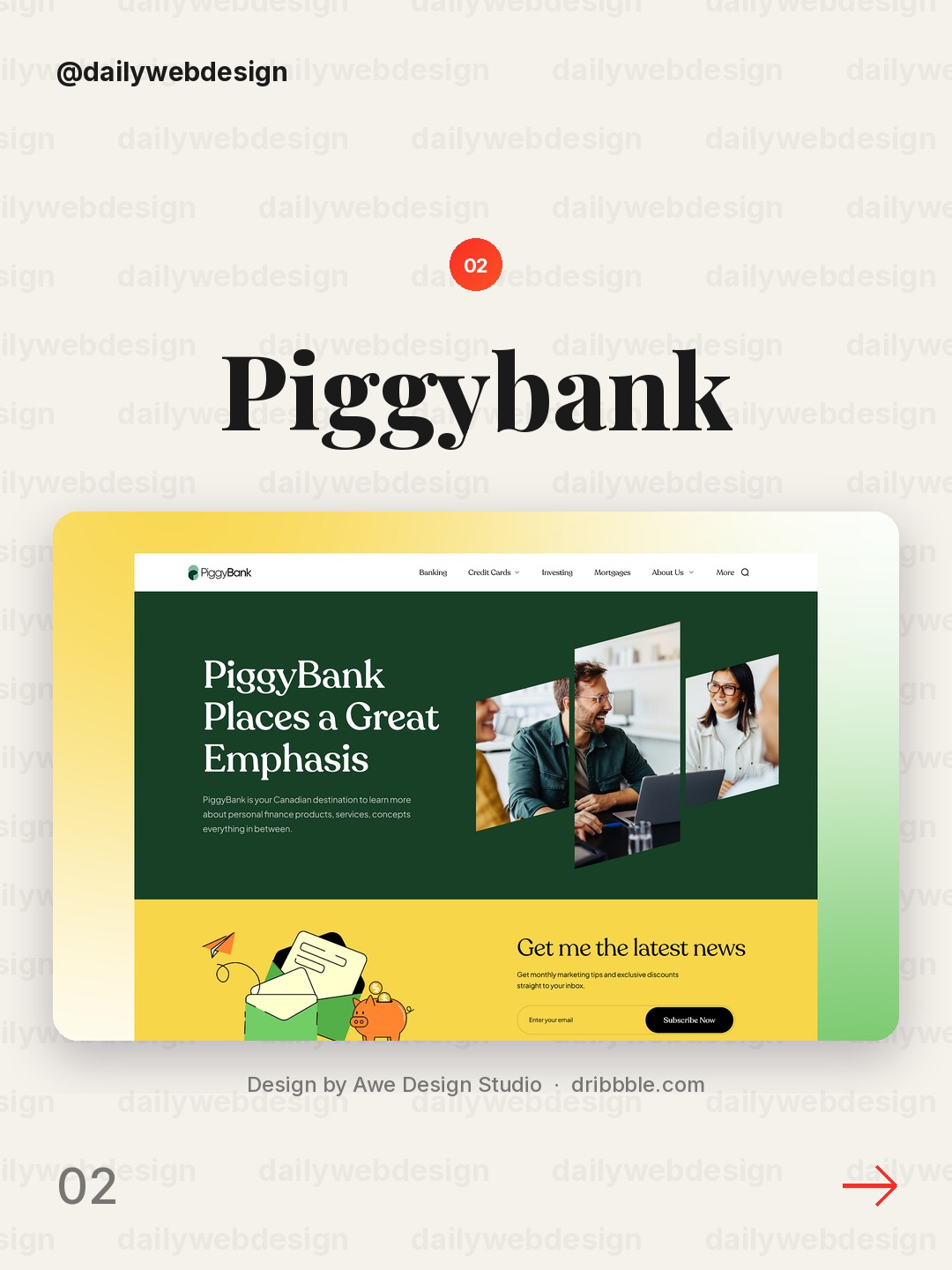Piggybank Website Redesign by Awe Design Studio