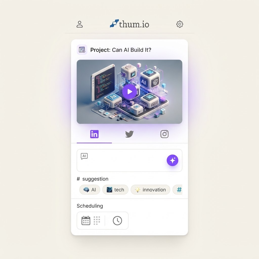 AI Screenshot to Social Post Generator