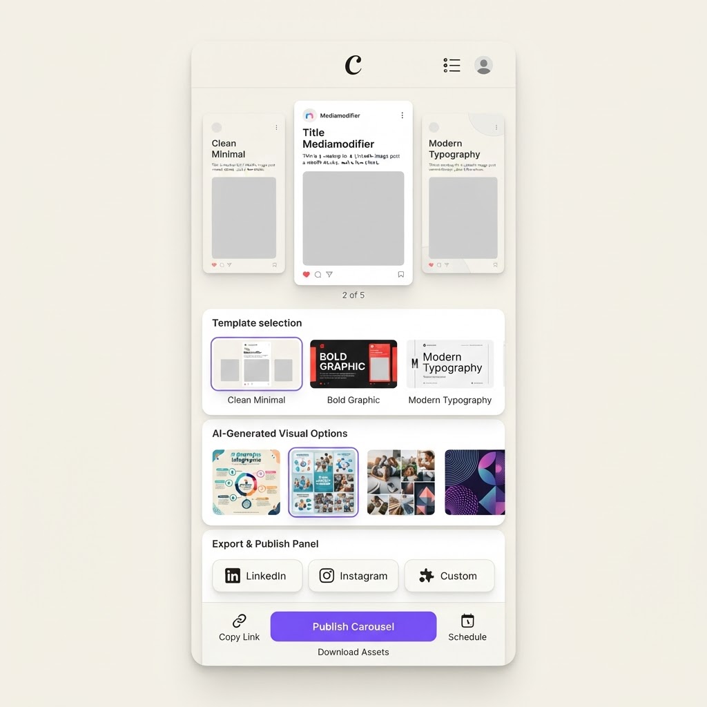 AI Social Media Carousel Generator