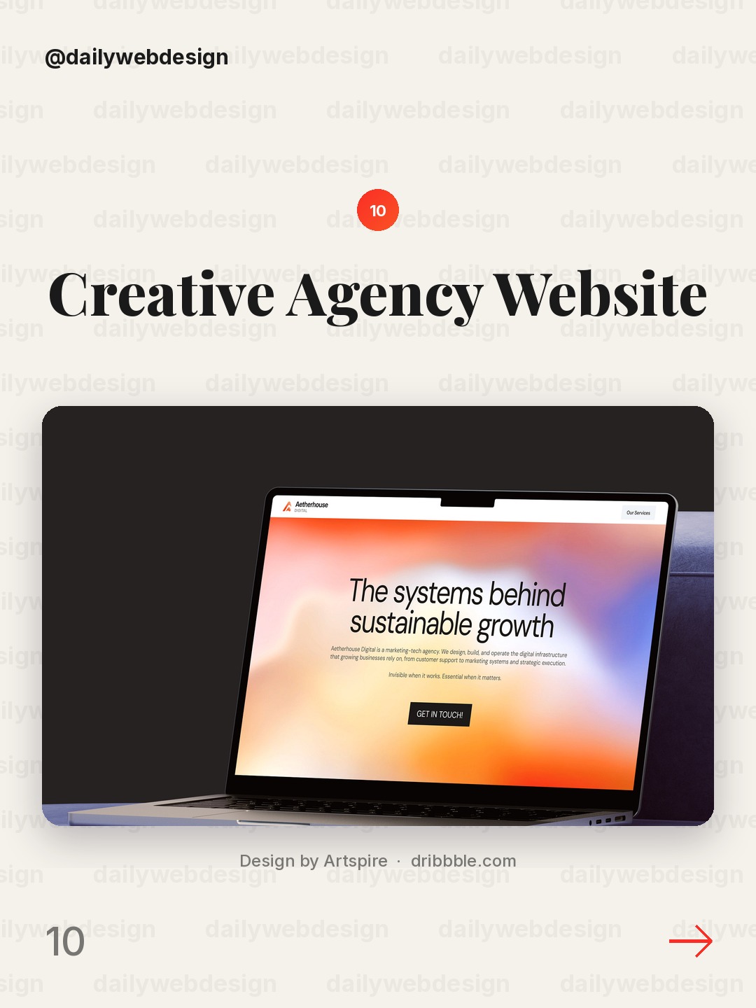 Creative Agency Website & UX/UI Design by Artspire