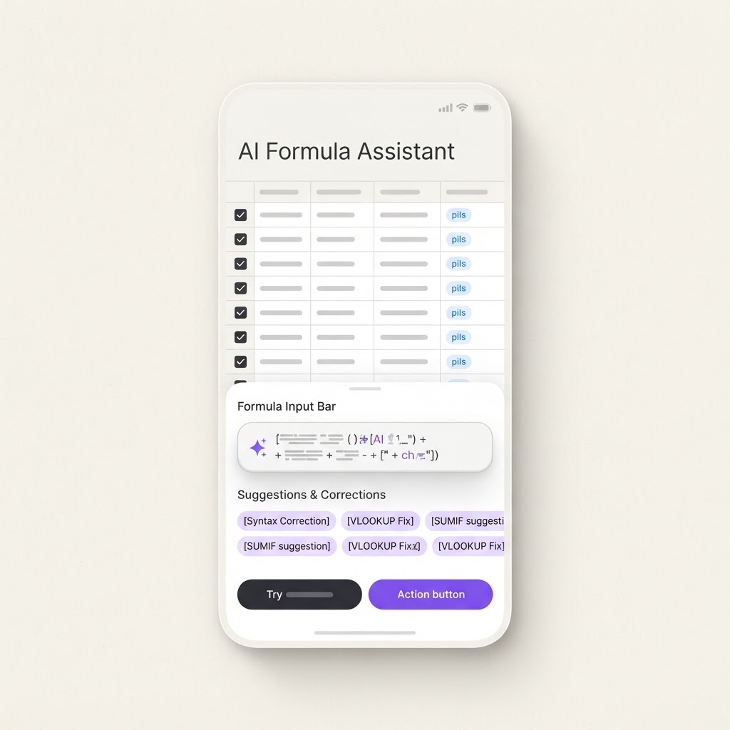AI Spreadsheet and Excel Formula Assistant