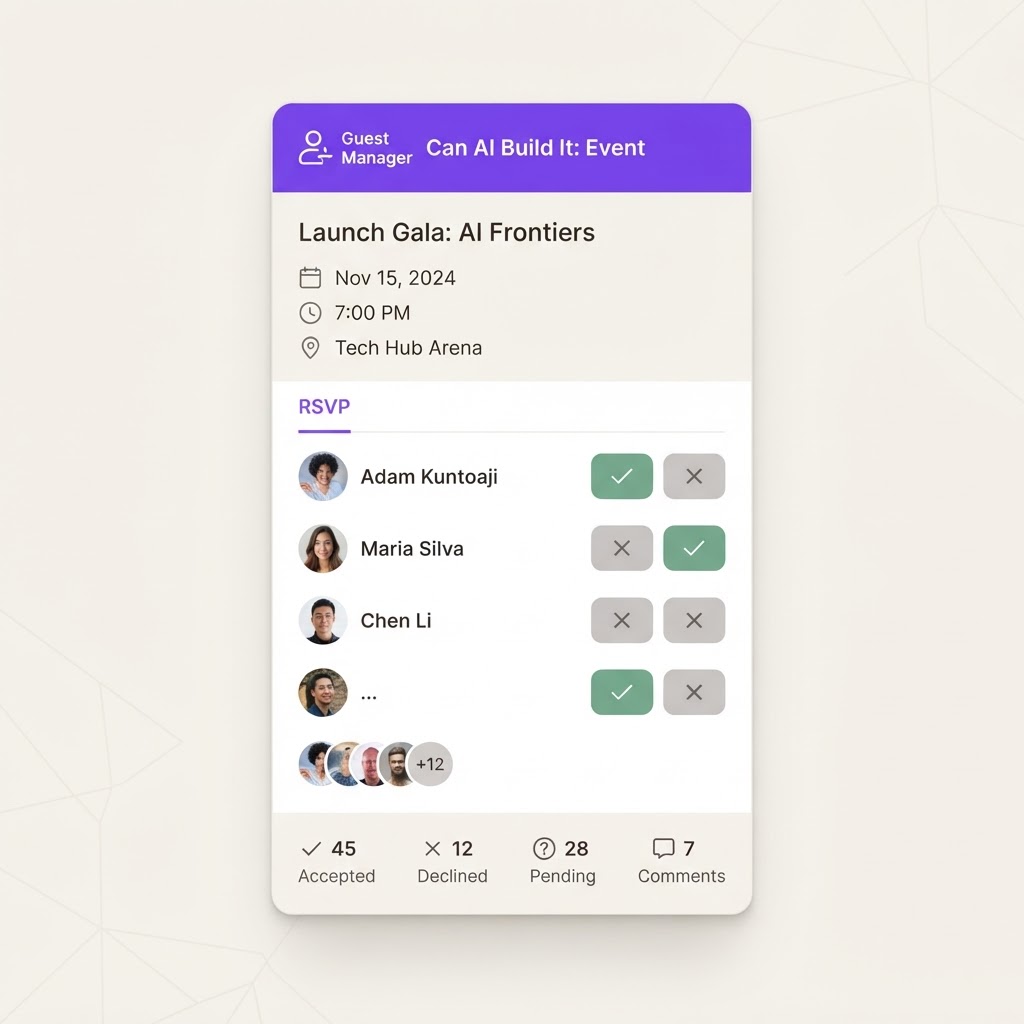 Yes, AI Can Build This: AI Event Planning App