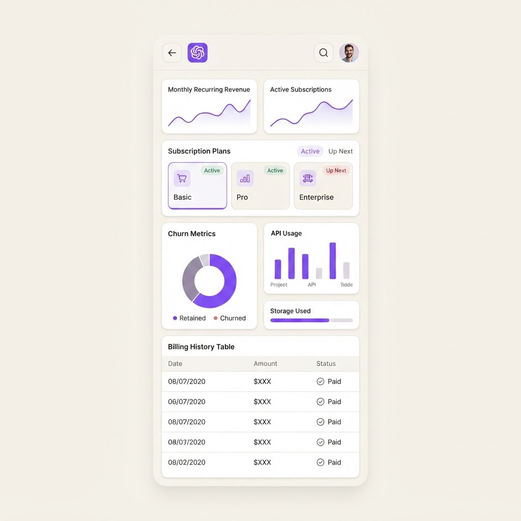 AI Subscription Billing Dashboard