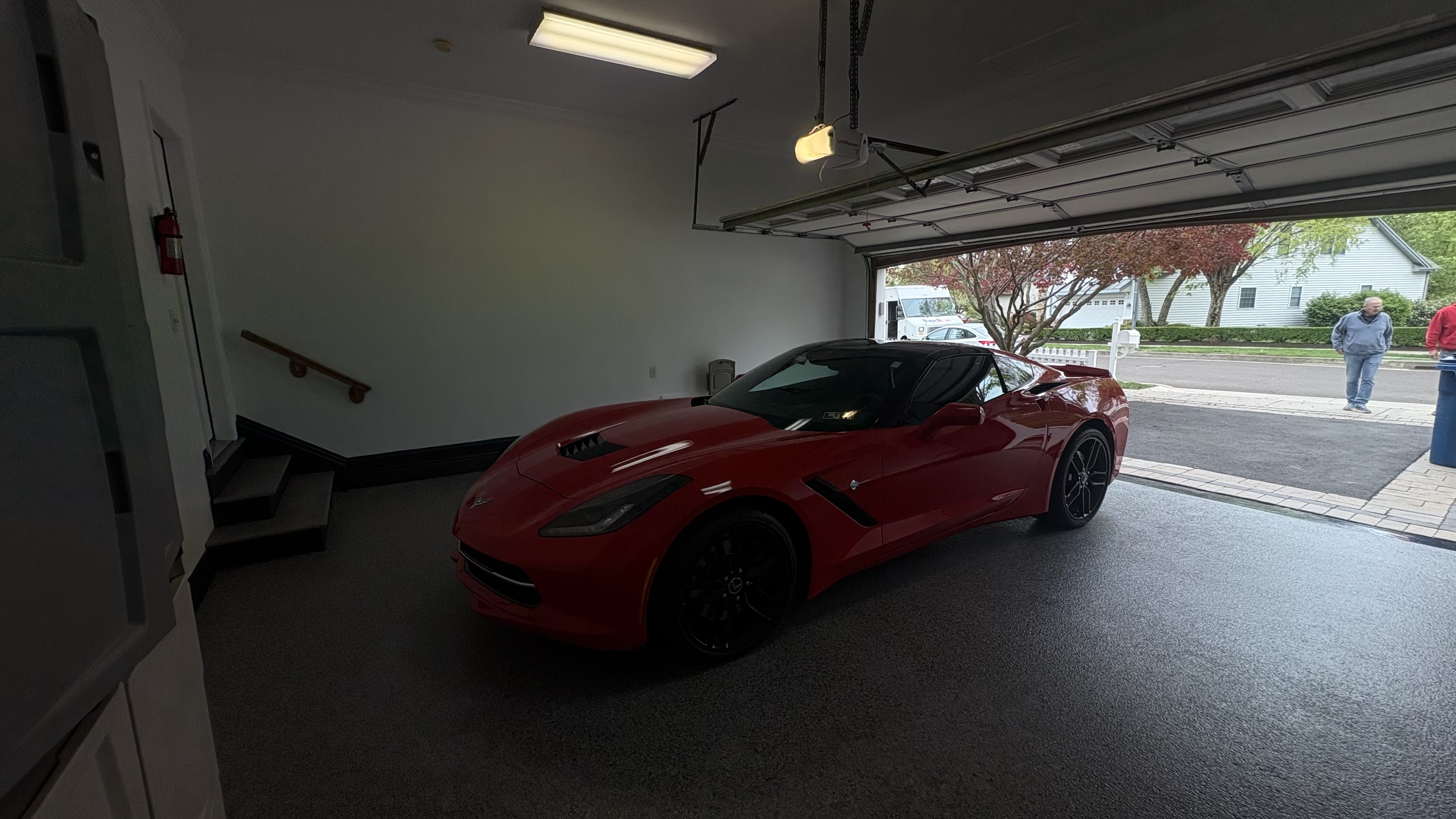 Corvette Garage — Grey Flake Epoxy