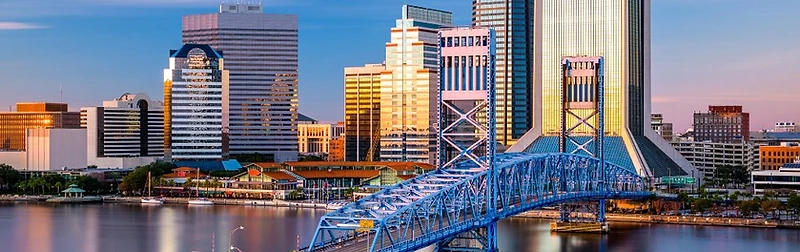 Jacksonville skyline over the Main Street Bridge
