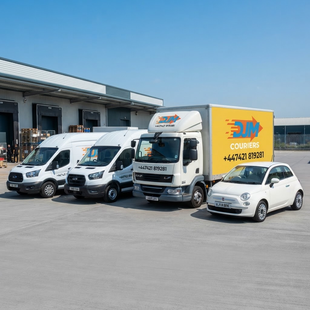 DJM Couriers mixed fleet of delivery vehicles