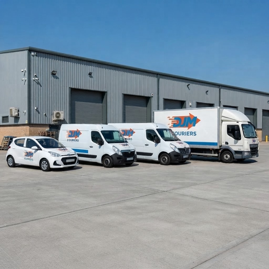 DJM Couriers mixed fleet of delivery vehicles
