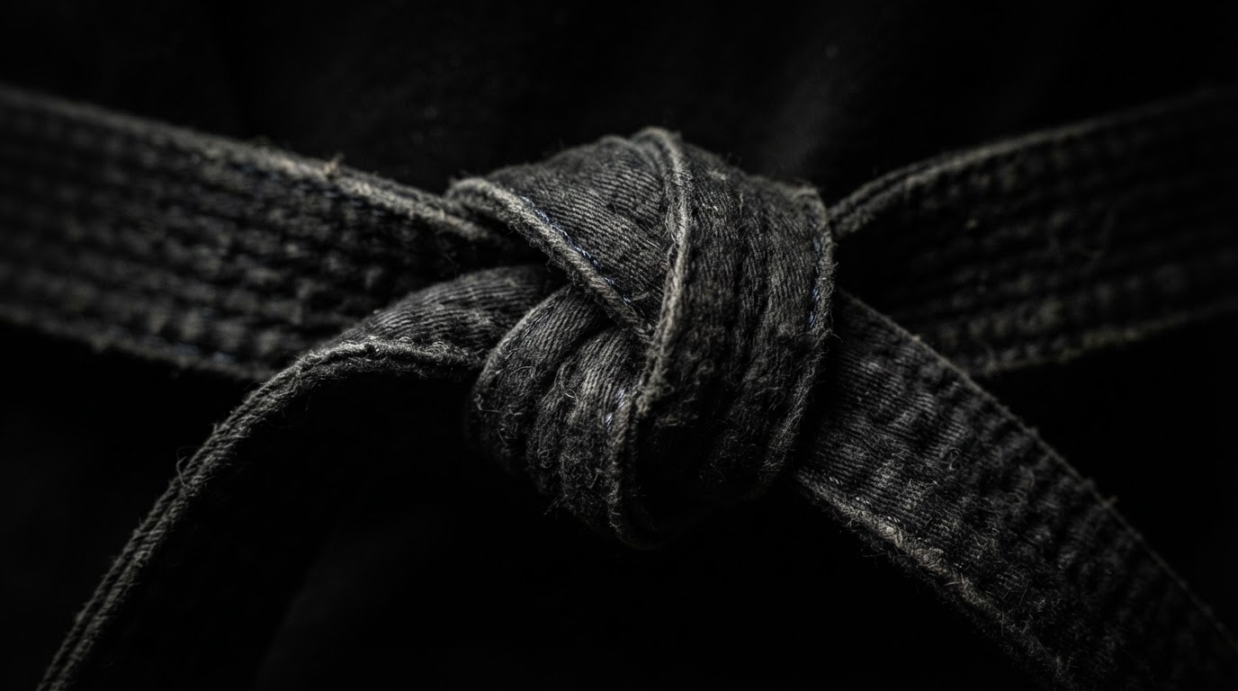 A tied Taekwondo black belt