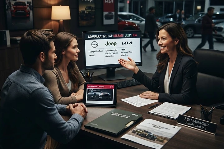 F&I pour Nissan, Jeep et Kia : comparer les approches par marque