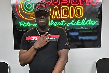 David striking a pose in the studio