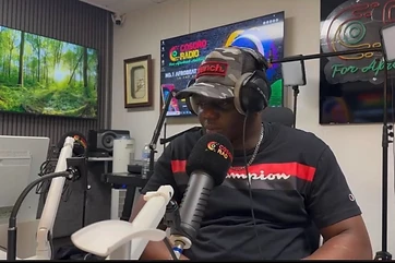 David on-air at the Cosoro Radio studio