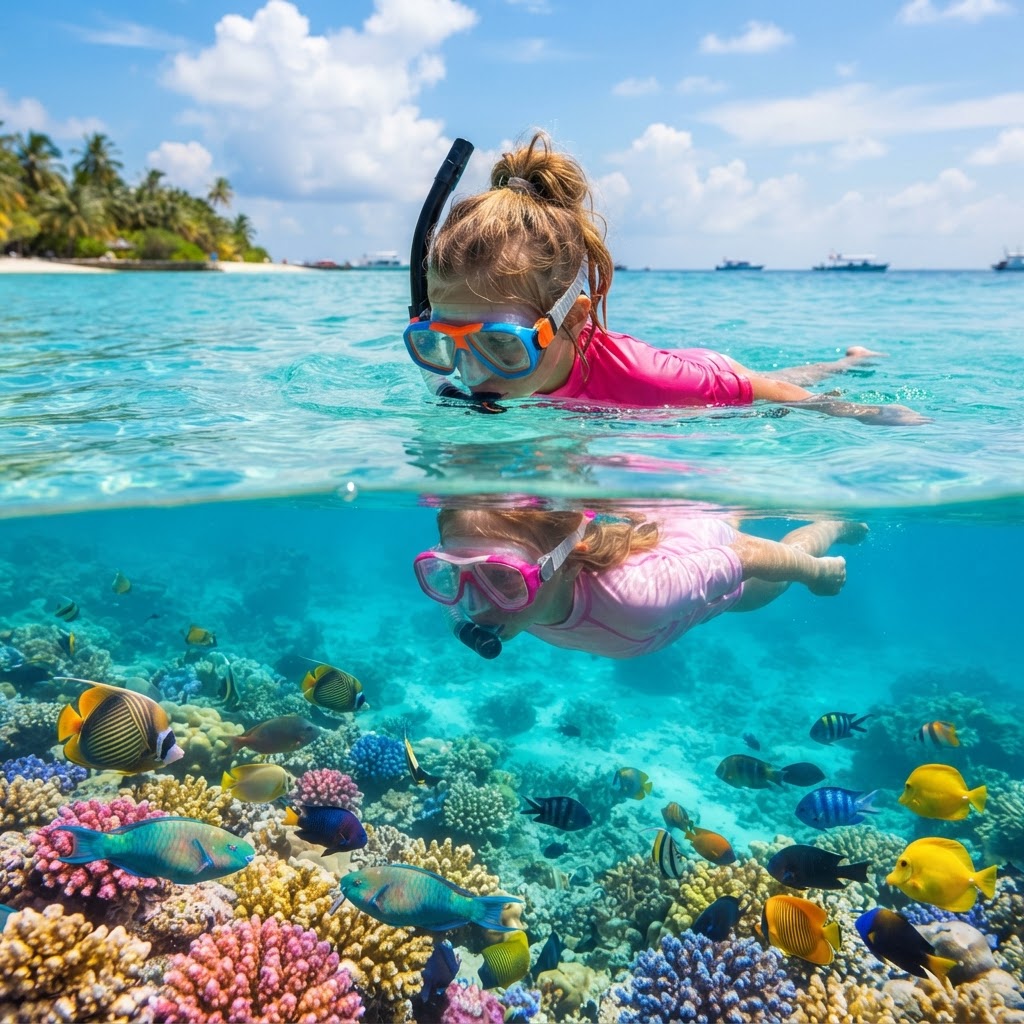Kids snorkel free
