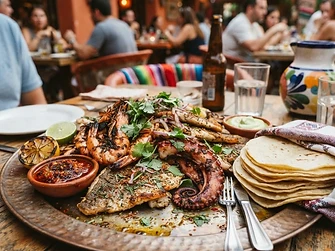 Grilled seafood platter