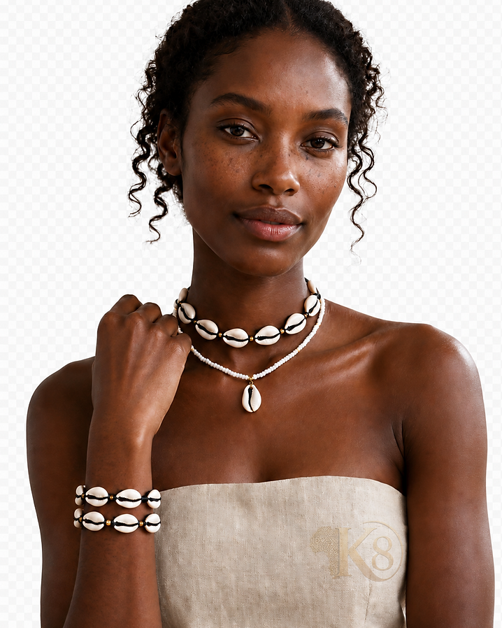 Heritage Cowrie Statement worn