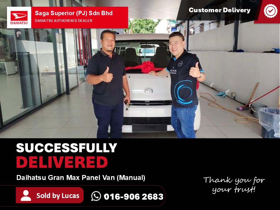 Daihatsu Gran Max Panel Van (Manual) customer delivery in Kuala Lumpur