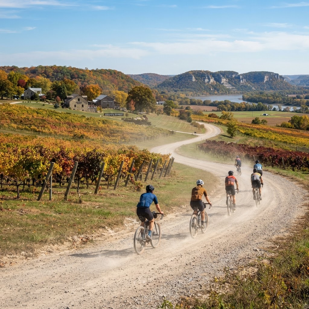 Gravel Riding Near St. Louis: Augusta Wine Country Routes