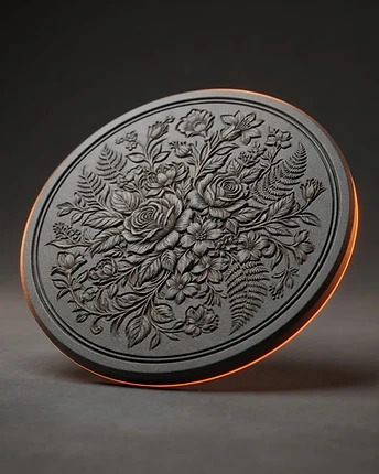 Botanical Etched Coaster