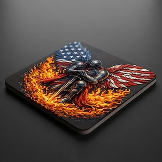 Patriotic Knight Coaster