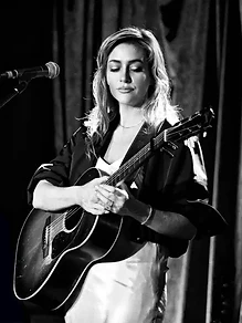 On stage with guitar