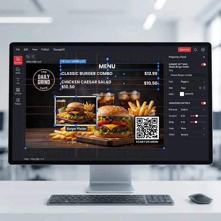 Design overlays with a drag-and-drop editor