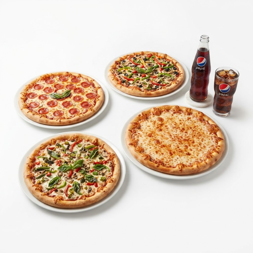 #4 BUY 3 LARGE PIZZAS GET A 4TH CHEESE PIZZA FREE