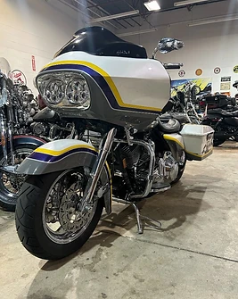 Custom Harley-Davidson Road Glide in the A&J Cycle workshop