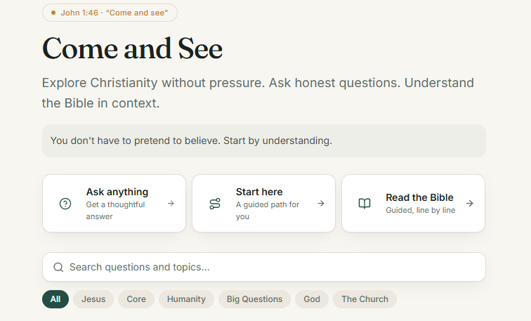 Come and See template preview