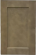 Barley cabinet door sample - Stained Shaker profile