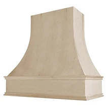 Curved range hood