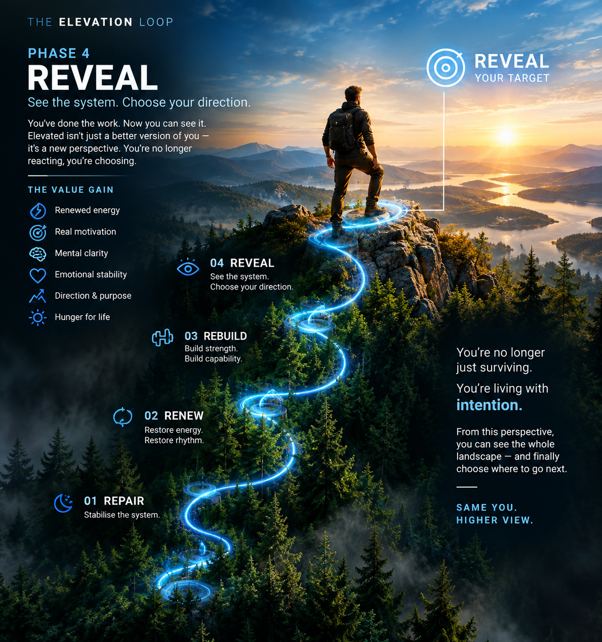 The Elevation Loop — Phase 4 Reveal: see the system and choose your direction