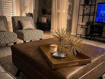 Great room with warm evening ambiance