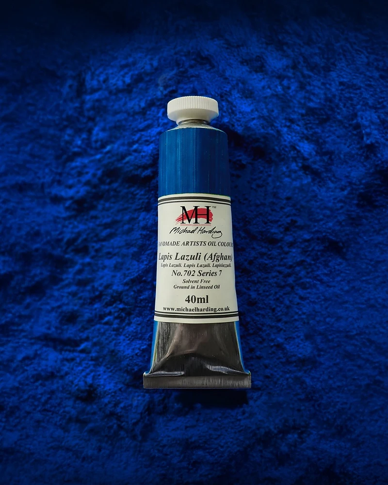 Michael Harding Lapis Lazuli (Afghan) No. 702 oil colour tube on raw lapis pigment