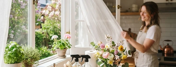 Bright clean living space