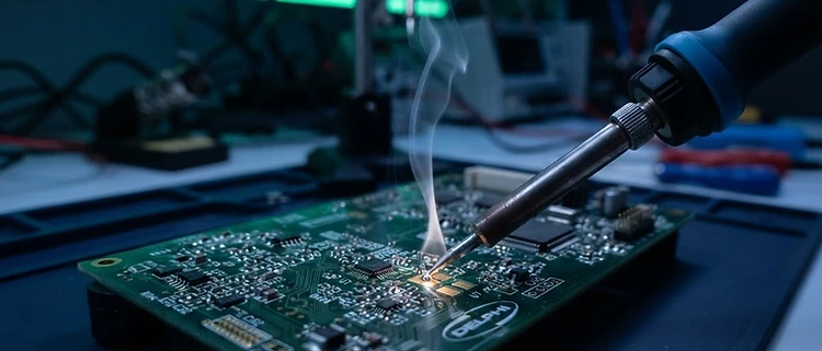 Precision micro-soldering on DQ200 TCM circuit board