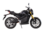 Mileto Spike — motocicleta elétrica em perfil lateral com iluminação lime