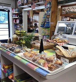 The general store counter and market interior