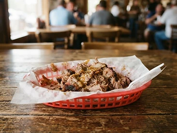 Generated sample presentation of Pulled Pork Bar‑B‑Que