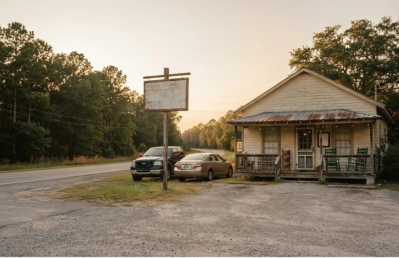 Generated sample of an operating modest South Georgia roadside barbecue restaurant