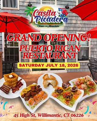 Historical La Casita grand opening announcement for July 18, 2026