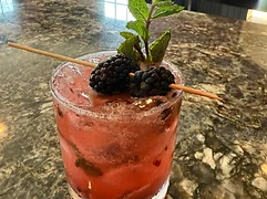 Mixed drink at the restaurant bar