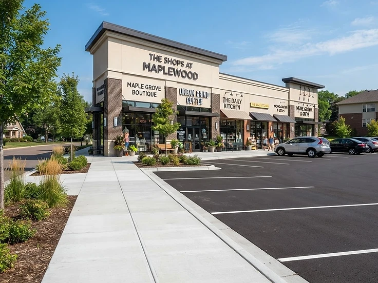 Retail Center Pressure Washing
