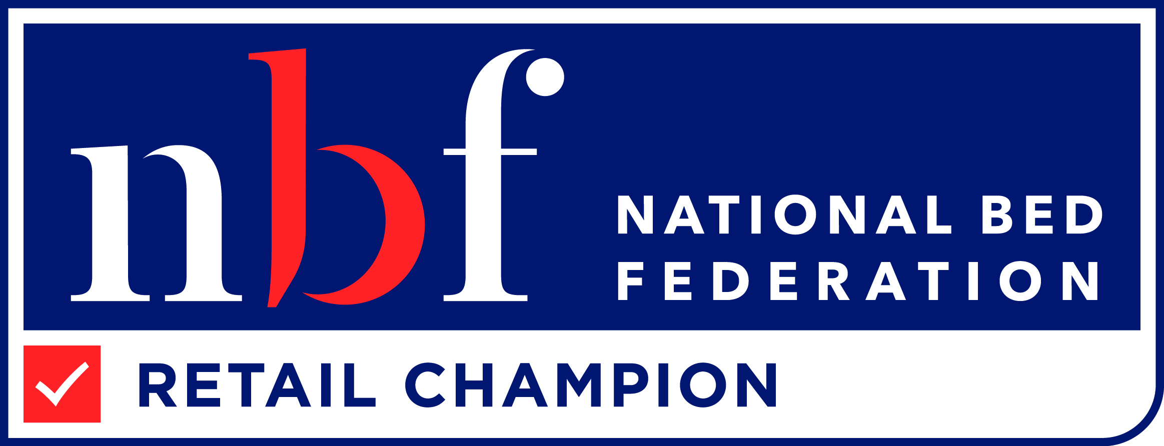 National Bed Federation Retail Champion accreditation badge