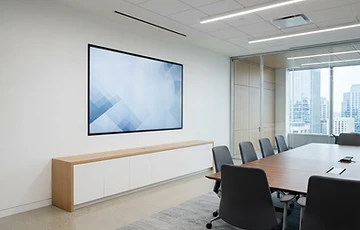 Example of an office TV wall installation