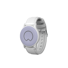Pulse Companion on a white wrist strap, worn while the Pulse charges