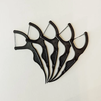 Dental Floss Picks — Charcoal 200pk