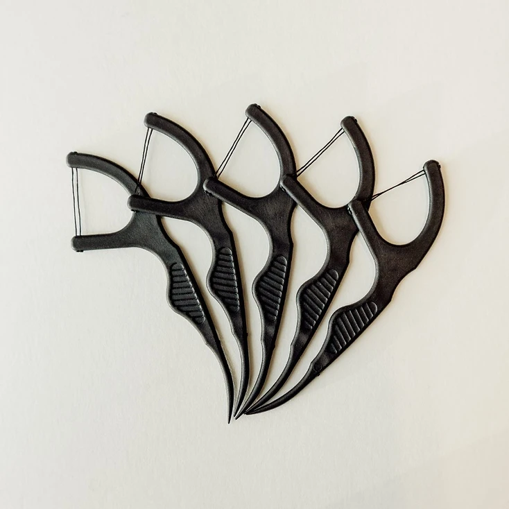 Dental Floss Picks — Charcoal 200pk
