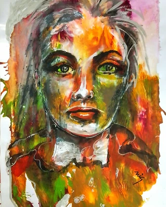 mujer, acrílico, 2025