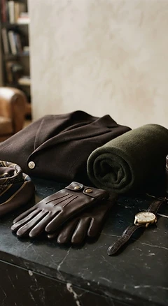 A curated selection of luxury garments and accessories