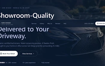 San Diego Auto Detailing website preview